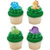 Cute Dinosaurs Cupcake Rings Birthday Party Favors - 24 pc
