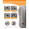 Sunany Travel Pillow, Inflatable Neck Pillow Used for Airplanes/Cars/Buses/Trains/Office Napping with Eye Mask/Earplugs (Gray)