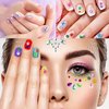 10 Sheets Gems Stickers, Eye Body Face Gems Jewels for Makeup Self Adhesive Crystal Rainbow Rhinestones for DIY Craft Nail Body Makeup Festival