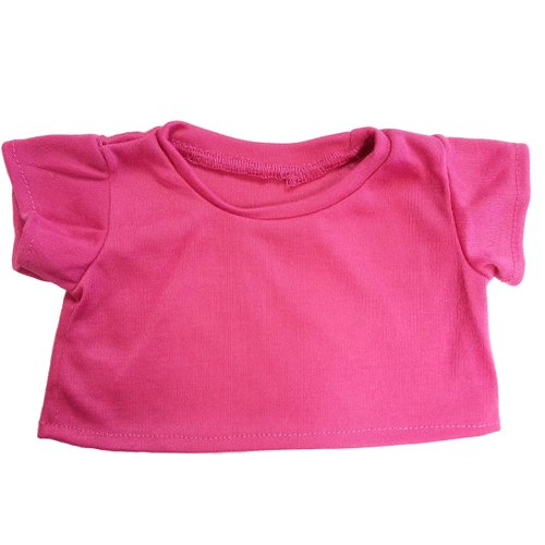 Heliconia Pink Basic T-Shirt Teddy Bear Clothes Fit 14" - 18" Build-a-bear and Make Your Own Stuffed Animals