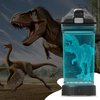 YuanDian Light Up Kids Water Bottle with 3D Dinosaur Tyrannosaurus Rex Design- 14 OZ Tritan BPA Free - Cool Drinking Cups Gift for School Kids Boy Girl Child Christmas Holiday