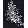Brihasory Silver Bridal Wedding Hair Comb Handmade Rhinestone and Crystal Wedding Hair Accessories for Brides Elegant Party Prom Tiaras for Girls and Women Anniversary Valentine's Day Bridesmaid Gifts