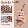 Modelones 3pcs Acrylic Nail Brush Set, Size 8/10/12 Kolinsky Acrylic Brushes for Acrylic Powder Application, Nail Extension, 3D Nail Carving, Round Shaped Nail Art Brushes with Wooden Handle