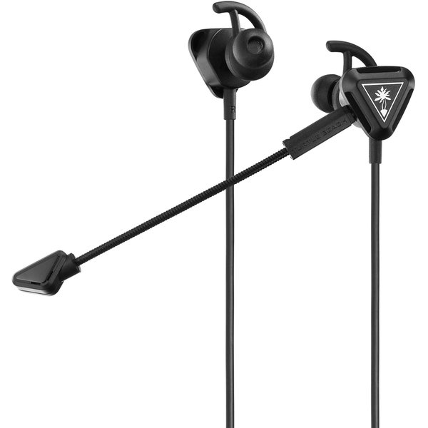 Turtle Beach Battle Buds In-Ear Gaming Headset for Mobile & PC with 3.5mm, Xbox Series X/ S, Xbox One, PS5, PS4, PlayStation, Switch – Lightweight, In-Line Controls - Black/Silver