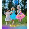 BIBUTY Kids Princess Dress Up Clothes for Little Girls, Pretend Play & Dress Up Princess Costume Set with Princess Dresses Crown for Little Girls, Princess Toys Gifts for 3-6 Toddler Little Girls