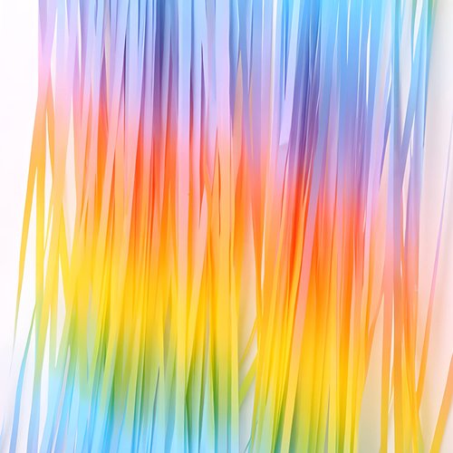Gradient Pastel Foil Fringe Curtain - GREATRIL Pastel Color Backdrop Streamers for Kids Party/Cla...