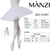 MANZI 3 Pairs Women's Girl's Dance Tights Convertible Transition Ballet Tights 40D Nude L(11-14y)