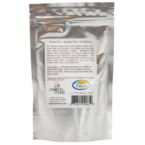 Dakota Free Bath Crystals Refill Packet 6 oz