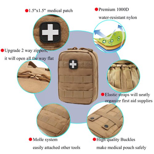 EMT Pouch MOLLE Ifak Pouch Tactical MOLLE Medical First Aid Kit Utility Pouch Carlebben