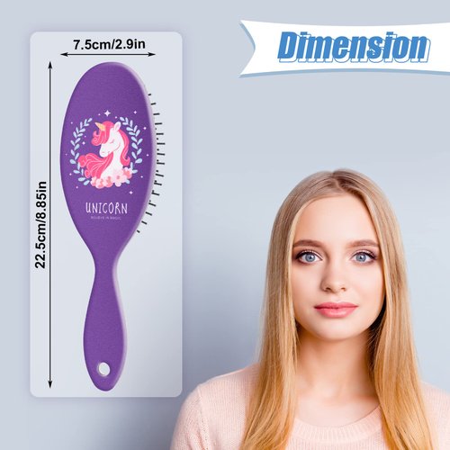 AhlsenL 4 Pack Detangler Hair Brushes, Anti-static Massage Comb Hair Brush for Women Girls Curly Straight Long or Short Hair