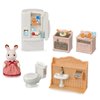 Calico Critters Playful Starter Furniture Set - Toy Dollhouse Furniture and Accessories Set with Collectible Figure Included
