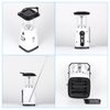 HOSHINE Solar Dynamo Multi-Functional 4-Way Powered Emergency Hand Crank FM Radio LED Camping Lantern Flashlight Phones Charger (White)