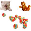 Hendevl 15pcs 35mm Soft Pet Cat Toy Sponge Balls Interactive EVA Foam Colorful Rainbow Toys Balls for Small Dog Puppy Kitty Indoor Outdoor Play Activity Chase Training