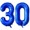 Blue 30 Number Balloons 40 Inch Giant Laser Navy Blue 30 Helium Balloons for 30th Boys Birthday Party Supplies 30th Anniversary Events Decorations