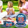 96 Pcs 10th Birthday Video Game Party Supplies 350 GSM Video Game Birthday Decorations Disposable Paper Plates and Napkins Tableware Set for Kids Boys 10th Birthday Gamer Gaming Party Serves 24
