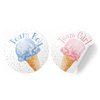What's The Scoop Ice Cream Gender Reveal Team Boy or Girl Stickers - 40 Labels