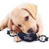 Pets First NFL Tennessee Titans Football Dog Toy, Tough Quality Nylon Materials, Strong Pull Ropes, Inner Squeaker, NFL Team Color