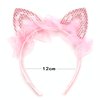 SMYAXUNW Pretty Girls Sequins Lace Cat Ears Hair Bands Little Princess Cute Cat Ears Mesh Cute Ears Elastic Hair Clips Girls Hair Accessories Hair Bands(blue)