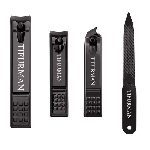 Nail Clippers Set 4PCS, Fingernail & Thick Toenail & Ingrown Nail Clippers & Nail File for Men and Women,Perfect 4pcs Nail Clippers Set(Black)