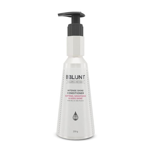 BBLUNT Intense Shine Conditioner | Rice & Silk Protein for Softer, Smoother & Shinier Hair | Organic & Natural Hair Conditioner | for Dry Damaged & Frizzy Hair | 8.45 Fl Oz (250ml)