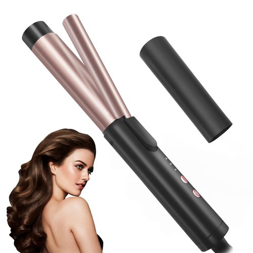 Layhou Electric Hair Curling Iron 25mm Portable Hair Curler Adjustable Hair Styling Tool with Heat-Resistant Sleeve 360° Rotating Cord