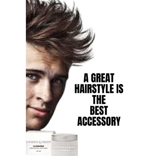 Strong Hold Hair Pomade, Soft Clay Matte-Finish, Gives Shape & Volume, Natural Look, Short/Med Hair pomade, Soft Thick & Creamy Not Hard Pomade.