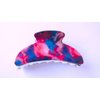 Generic Hot pink turquoise blue purple marbled hair claw clip