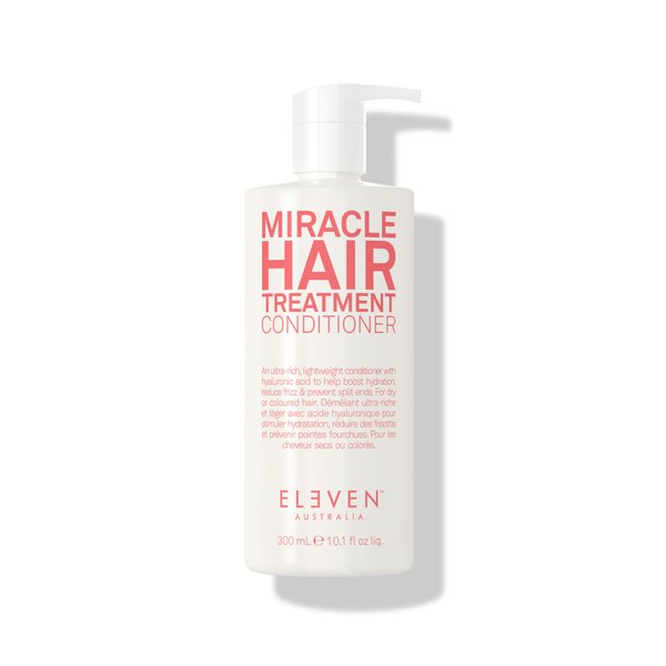 ELEVEN AUSTRALIA Miracle Hair Treatment Conditioner | Infused With Hyaluronic Acid to Help Boost Hydration, Reduce Frizz & Prevent Split Ends - 10.1 Fl Oz