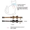 KUDES 2 Pack/Set Cat Collar Breakaway with Cute Bow Tie and Bell for Kitty and Some Puppies, Adjustable from 7.8-10.5 Inch