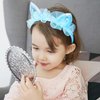 SMYAXUNW Pretty Girls Sequins Lace Cat Ears Hair Bands Little Princess Cute Cat Ears Mesh Cute Ears Elastic Hair Clips Girls Hair Accessories Hair Bands(blue)