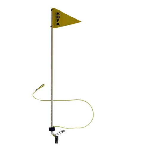KUFA SPORTS 48" Flag Pole & One Piece 11" Yellow Float Combo