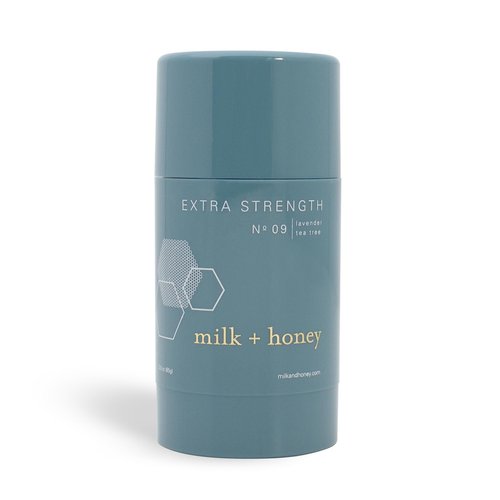 milk + honey Extra Strength Deodorant No. 09, Aluminum Free Deodorant for Women and Men, Natural Deodorant Gentle on the Skin, Lavender and Tea Tree scent