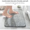 YIHOUSE Memory Foam Bath Mat Cobblestone Bathroom Rugs Super Water Absorbent Bath Mats for Bathroom Machine Washable Bath Rugs(20x32,Light Gray)