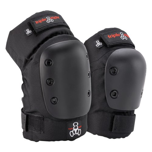 Triple Eight Park Skateboarding Pad Set with KP 22 Knee Pads and EP 55 Elbow Pads, Junior, Black