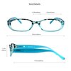 VisionGlobal 4 Pairs Reading Glasses with Spring Hinge, Blue Light Blocking Glasses for Women/Men (Blue,+2.25 Magnification)4 Count (Pack of 1)