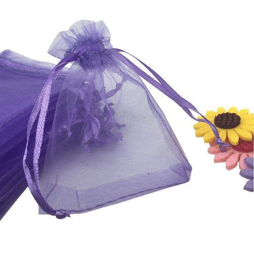 ANSLEY SHOP 100pcs 4x6 Inches Drawstrings Organza Gift Candy Bags Wedding Favors Bags (Lavender)