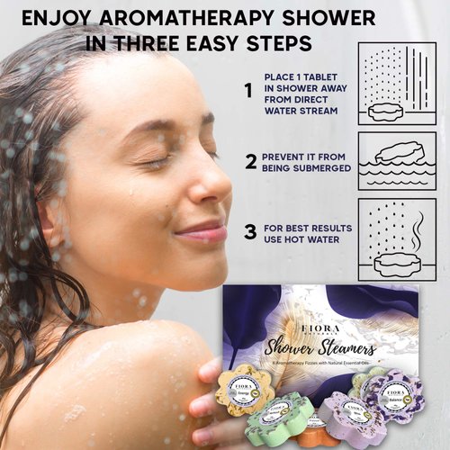 Shower Bombs Aromatherapy - Shower Steamers Vapor Tablets with Natural Essential Oils. Spa Shower, Shower Bath Bombs, Shower Melts for Women, Selfcare Gift for her, Easter Gift for Women