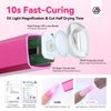 SAVILAND Handheld U V Nail Light for Nails: 12W Nail Lamp Fast Curing 2024 LCD Display Screen LED Light for Gel Nail Portable Mini U V Light Nail Dryer For Gel Polish Flash Cure Lamp Home DIY Self Use