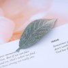 Vacaonio Minimalist Cloth Leaf Hair Barrette Clip Leaves Head Clip Headwear Embroidered Leaf Snap Clip Green Leaf Side Hair Clip Plant Hairclips Decorative Hair Accessories for Women and Girls