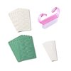 HaimiLiya 100/180/240 Grit Sandpaper Sheets Nail Brush Set, Mini Nail Files, Self-Adhesive Sandpaper Pads for Cuticle Pusher Beveled Head, Handle Grip Nail Brush, Nail Art Pre-polishing(150 pcs)
