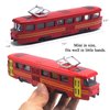 OTONOPI Toy Train Set Subway Bullet Train High Speed Locomotive Engine Die Cast Model Car for Kids Pack of 4