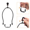 Helunsi 8 Inch Lamp Harp, 2 Set Black Lamp Shade Harp Holder with Finial, DIY Detachable Replacement Lampshade Adapter Harp Bracket Hardware for Table & Floor Lamps Accessories Parts Repair - Metal