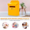 Angoily Doll House Letters Numbers 1/12 Miniature Front Door Mailbox Furniture Numbers Tiny House Door Decorative Accessory Golden