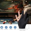 Breathable Pool Gloves Nylon Billiards Gloves Pool Left Right Hand Gloves Universal 3 Fingers Cue Gloves Shooter Cue Sports Gloves for Women Men Indoor Game Kit Billiard Accessories, Black (15)