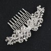 Brihasory Bowknot Bride Wedding Hair Comb Silver Crystal Rhinestone Bridal Hair Accessories for Bride Party Prom Head Pieces Flower Hair Sides Elegant Hair Clips for Women and Girls Bridesmaids Gifts
