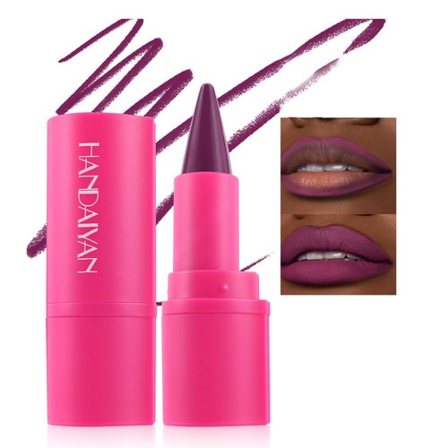 Easilydays Lip Liner and Lipstick Combo Set, Gradient 2-in-1 Waterproof Rich, Smooth Lip Gloss, Long Lasting Antique Rose Chestnut Nude Dark Brown Matte Lip Shaped Lipstick for Women, 07# Fearless