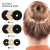 WILLBOND Hair bun maker set - 9 Pieces Donut Bun Maker in 3 Sizes, 12 Elastic Hair Bands, 32 Hair Pins (Black, Brown, Beige)