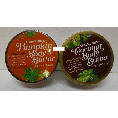 Generic Trader Joe's Pumpkin Body Butter & Coconut Body Butter 8oz 227g (Two Jars)