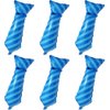 Blue Necktie Balloon Father's Day Balloon Neck Tie Balloon For Baby Shower Wedding Halloween Graduation, 6 Pack Cute Necktie Foil Balloons Happy Father Day Decorations Dad Birthday Party Supplies