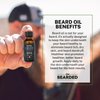 Live Bearded: Premium All-Natural Beard Care for Men - Jojoba Beard Oil for Dry Flaky Skin, 1 fl oz, Made in the USA, Executive Scented with Cedar and Vanilla